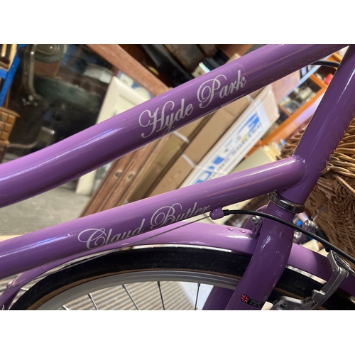 2 - Claud butler Hyde park ladies bike
Lilac sit up and beg
Excellent condition
Comes with lights (not a... 