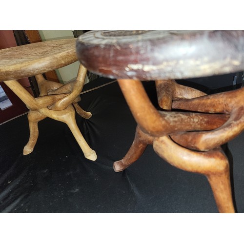 343 - african stools x 2