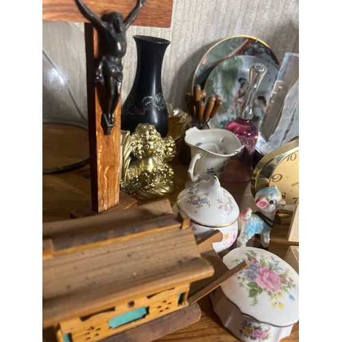 371 - Various items crucifix, royal albert etc