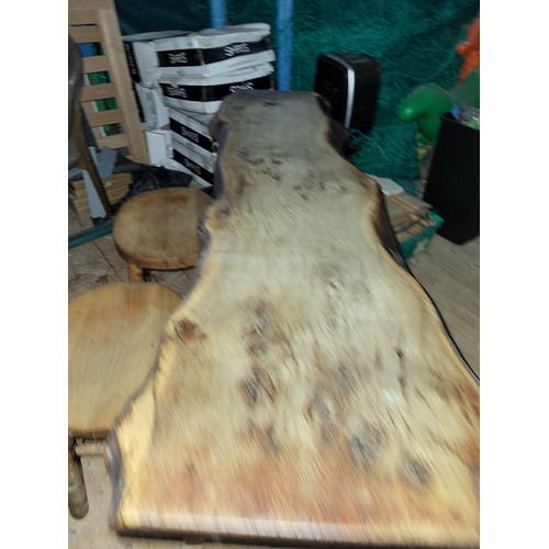 570 - LIVING EDGE TABLE AND 2 STOOLS
150CM WIDE 78CM HIGH
REALLY STUNNING SOLID ITEM
PLEASE NOTE THIS ITEM... 