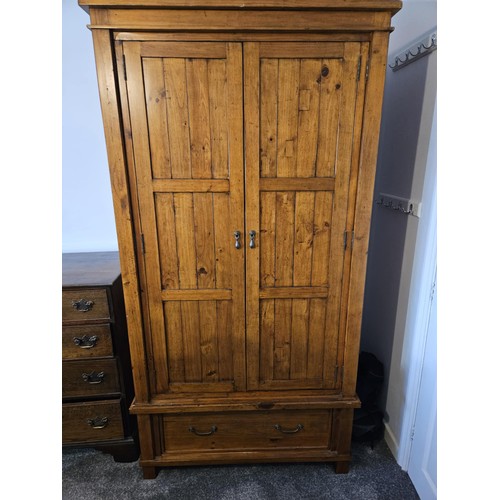 595 - Rustic  2 door 2 drawer wardrobe

collection of this item is from 
cunningham close
ts12 2fh