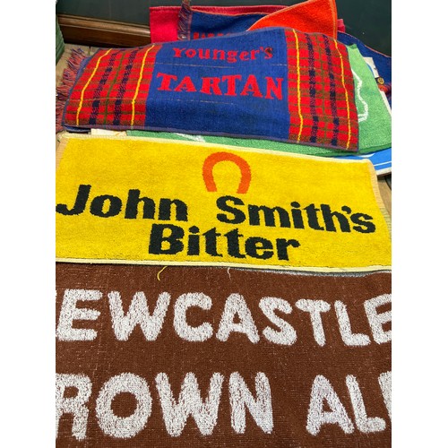 182 - 17 x beer towels Newcastle brown john smithe tc