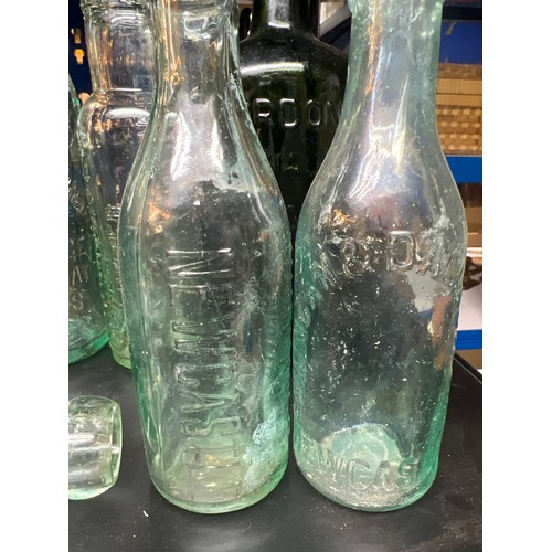 203 - various embossed antique bottles
jessops, john smith etc