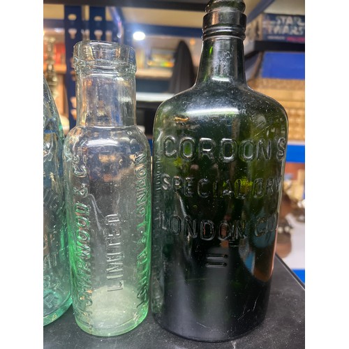 203 - various embossed antique bottles
jessops, john smith etc