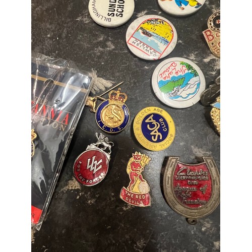 247 - collection of enamel badges and others including military