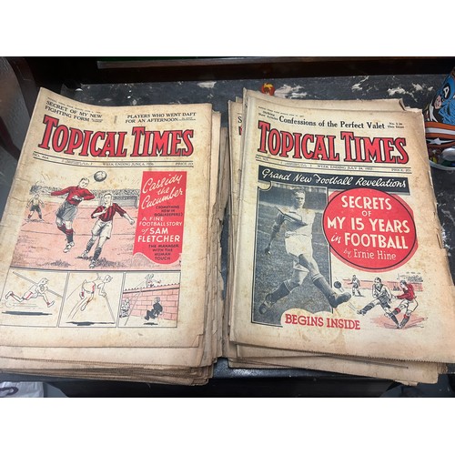 250 - topical times approx 50 issues 1933 to 1937
football and other sports news