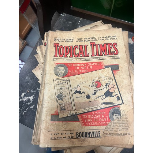 250 - topical times approx 50 issues 1933 to 1937
football and other sports news