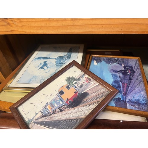 363 - collection of railway framed prints