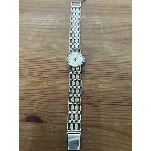 410 - santime solid silver hallmarked ladies watch.