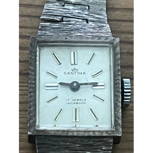 411 - santima solid silver hallmarked ladies watch