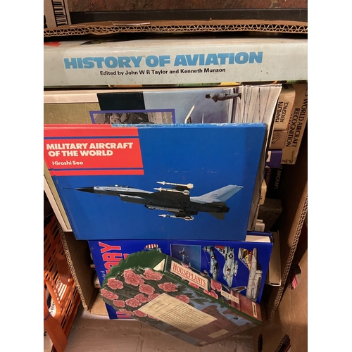 122 - BOX OF AVIATION BOOKS