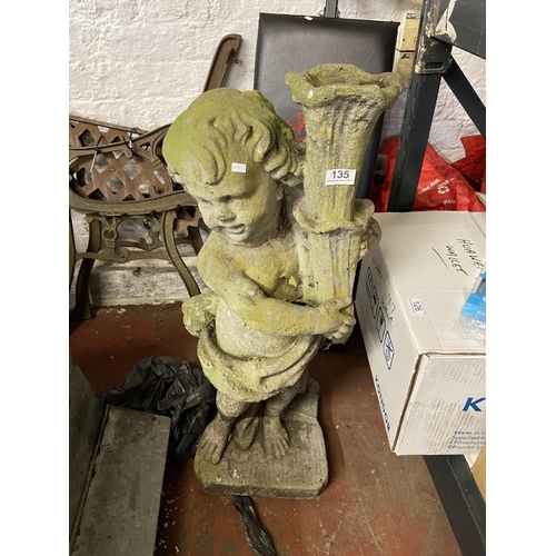 135 - STONE FIGURAL GARDEN FIGURE