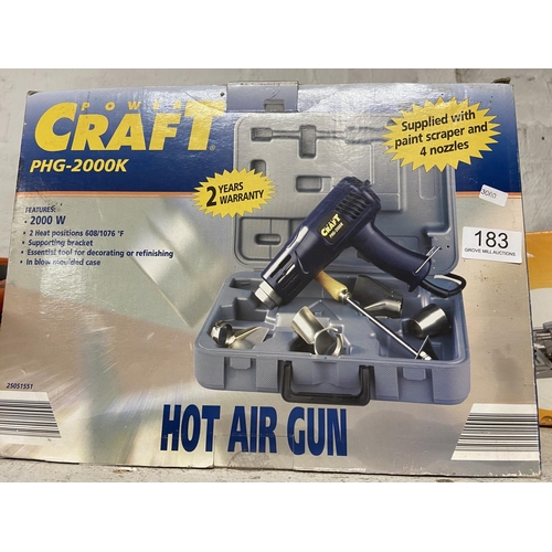 183 - BOXED CRAFT HEAT GUN