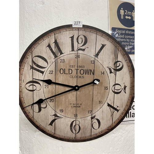 227 - 'OLD TOWN CLOCKS' WALL CLOCK