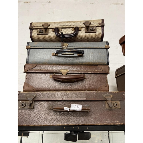 270 - 4 SMALL VINTAGE SUITCASES