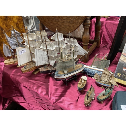 363 - COLLECTION OF MODEL SHIPS