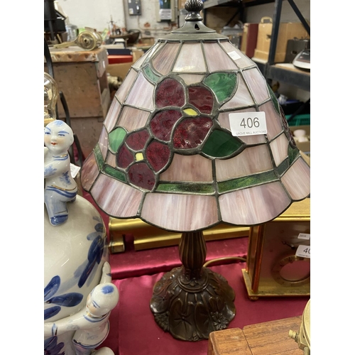 406 - TIFFANY STYLE TABLE LAMP