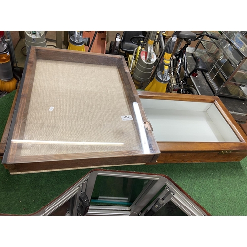 49 - 2 TABLE TOP DISPLAY CABINETS