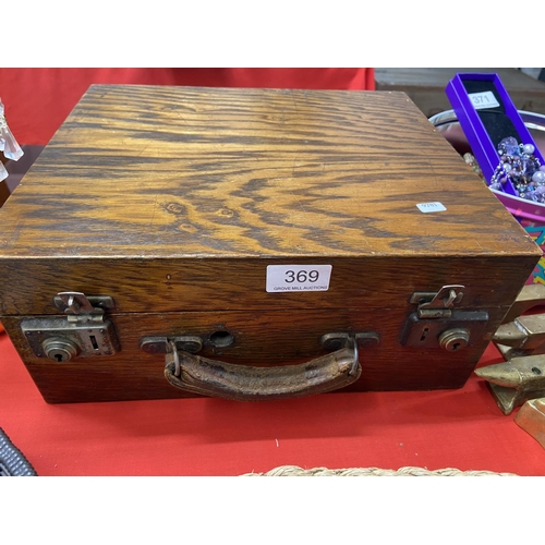 369 - WOODEN STORAGE CASE