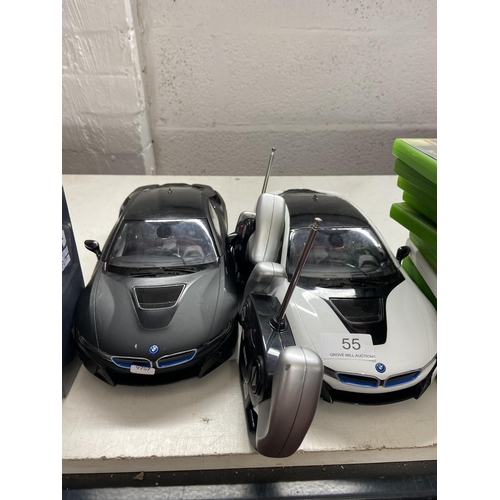 55 - 2 REMOTE CONTROLLED BMW CARS (A/F)