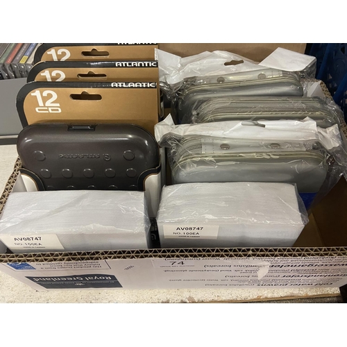 74 - BOX OF CD CASES & SLEEVES (NEW)