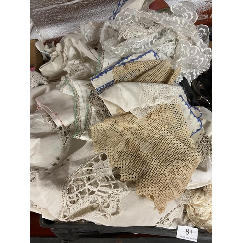 81 - BOX OF LINEN