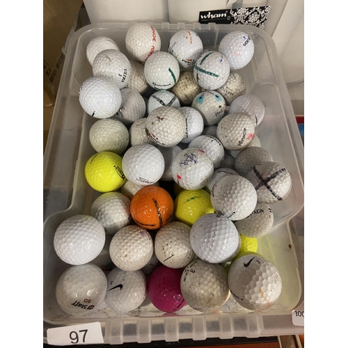 97 - BOX OF GOLF BALLS
