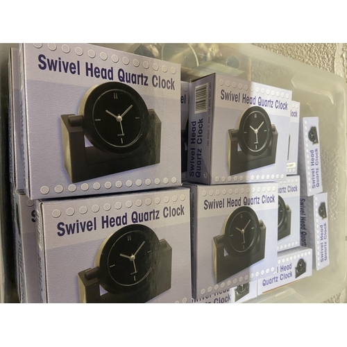 75 - BOX OF BOXED SWIVEL HEAD QUARTZ CLOCK (#35 NEW)