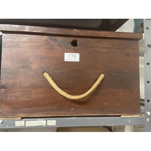 176 - VINTAGE WOODEN BOX