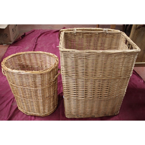 118 - 2 WICKER LINEN BASKETS