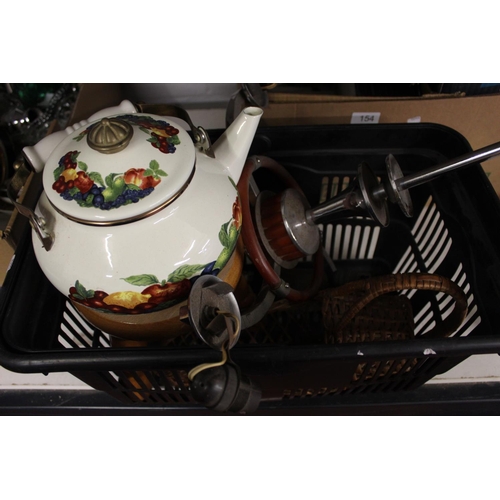 152 - BOX OF MIXED INCL TEA POT