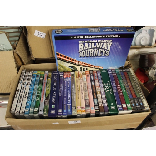 159 - STACK OF RAILWAY DVD'S