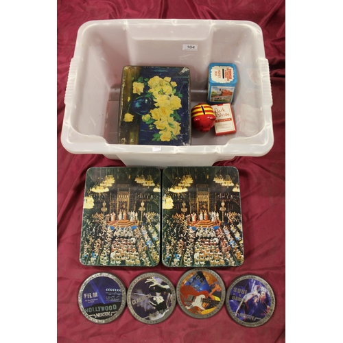 164 - BOX OF TINS