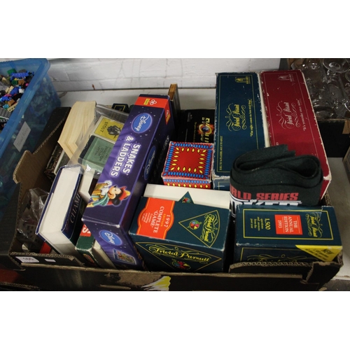 165 - BOX OF BOXED GAMES & PLAYING CARDS