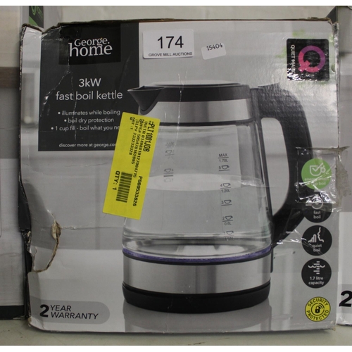 174 - BOXED 3KW FAST BOIL KETTLE  (A/F)