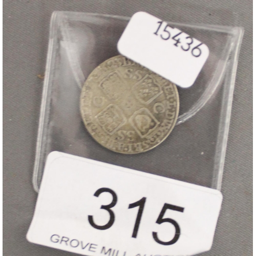 315 - 1723 6d GEORGE I (RESTRIKE)