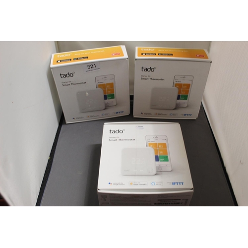 321 - 3 BOXED TADO SMART THERMOSTATS (A/F)