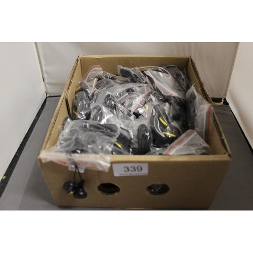 339 - BOX OF EARPHONES (NEW)