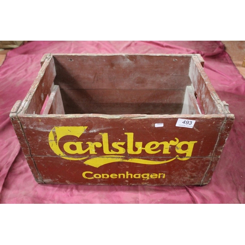 493 - VINTAGE CARLSBERG BEER CRATE