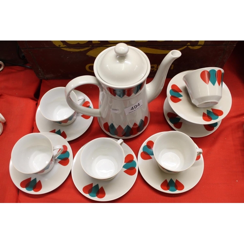 494 - WEST GERMAN POTTERY COFFEE SET