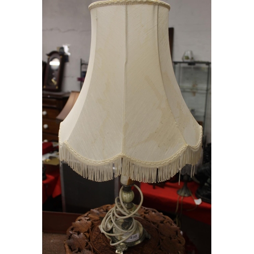 498 - ONYX BASED LAMP & SHADE