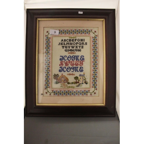 9 - VINTAGE FRAMED SAMPLER