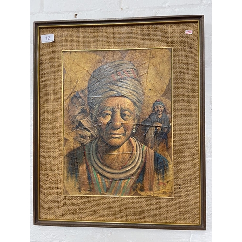12 - PAIR OF FRAMED ETHNIC PORTRAIT PRINTS