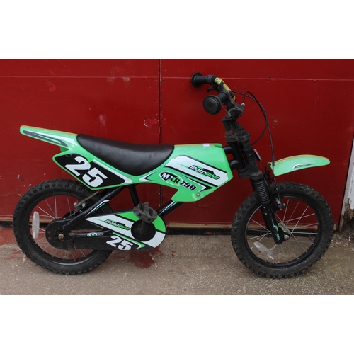 CHILDS MXR 750 MOTORCROSS STYLE PUSH BIKE