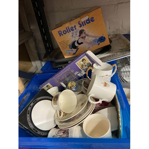 117 - 6 BOXES OF ASSORTED CERAMICS, PLATED WARE & GLASS