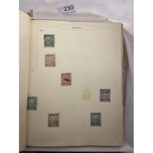 230 - BOX OF EARLY & LATER GB ,ISLANDS & BCW STAMPS IN 4 ALBUMS