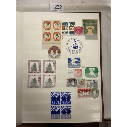 232 - BOX OF REVENUE & CINDERELLA STAMPS IN 11 ALBUMS