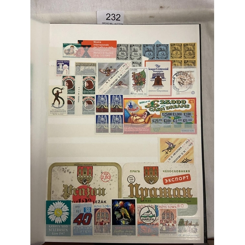 232 - BOX OF REVENUE & CINDERELLA STAMPS IN 11 ALBUMS