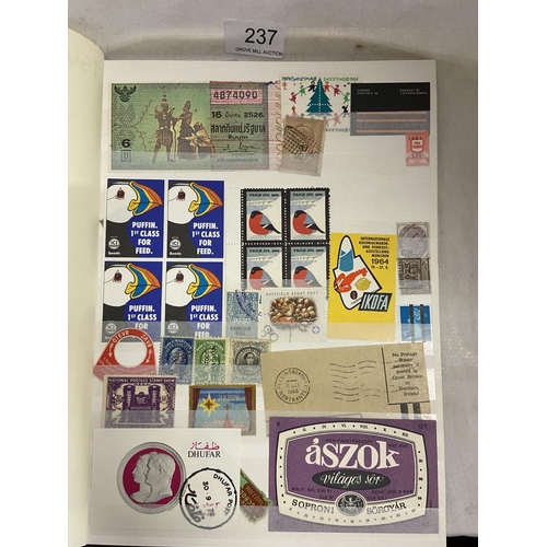 237 - BOX INCL WORLD REVENUE & CINDERELLA STAMPS IN 10 ALBUMS