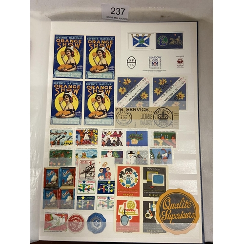 237 - BOX INCL WORLD REVENUE & CINDERELLA STAMPS IN 10 ALBUMS